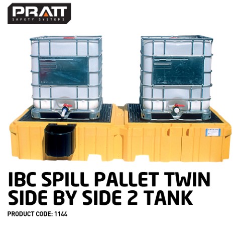 PRATT TWIN IBC SPILLPALLET 2-TANKS SIDE-BY-SIDE